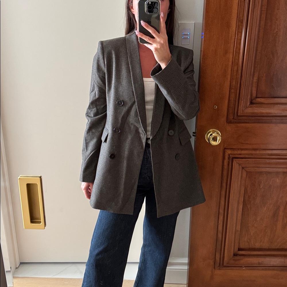 Zara Oversize Houndstooth Blazer